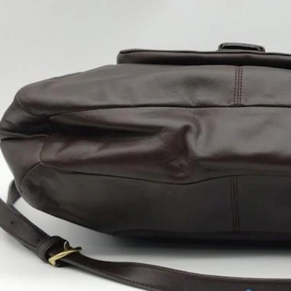 Coach Campbell Leather Izzy Satchel In Brass Mahogany - Picture 4 of 6